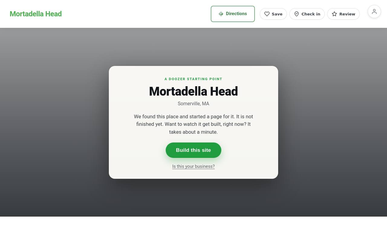 Preview of your live website