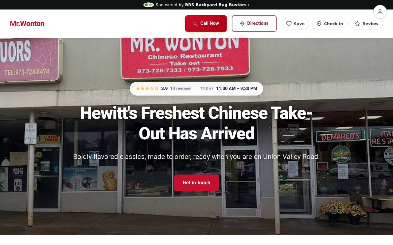 Preview of your live website