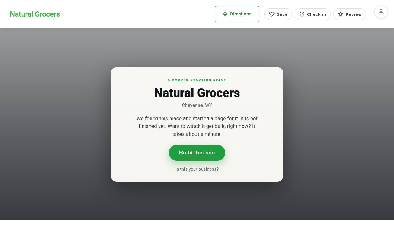 Preview of your live website