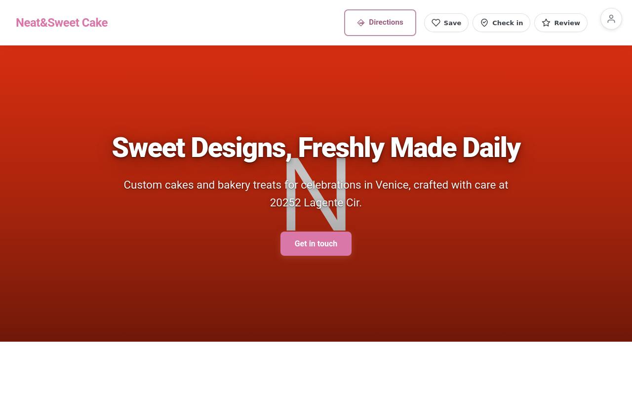 Preview of your live website