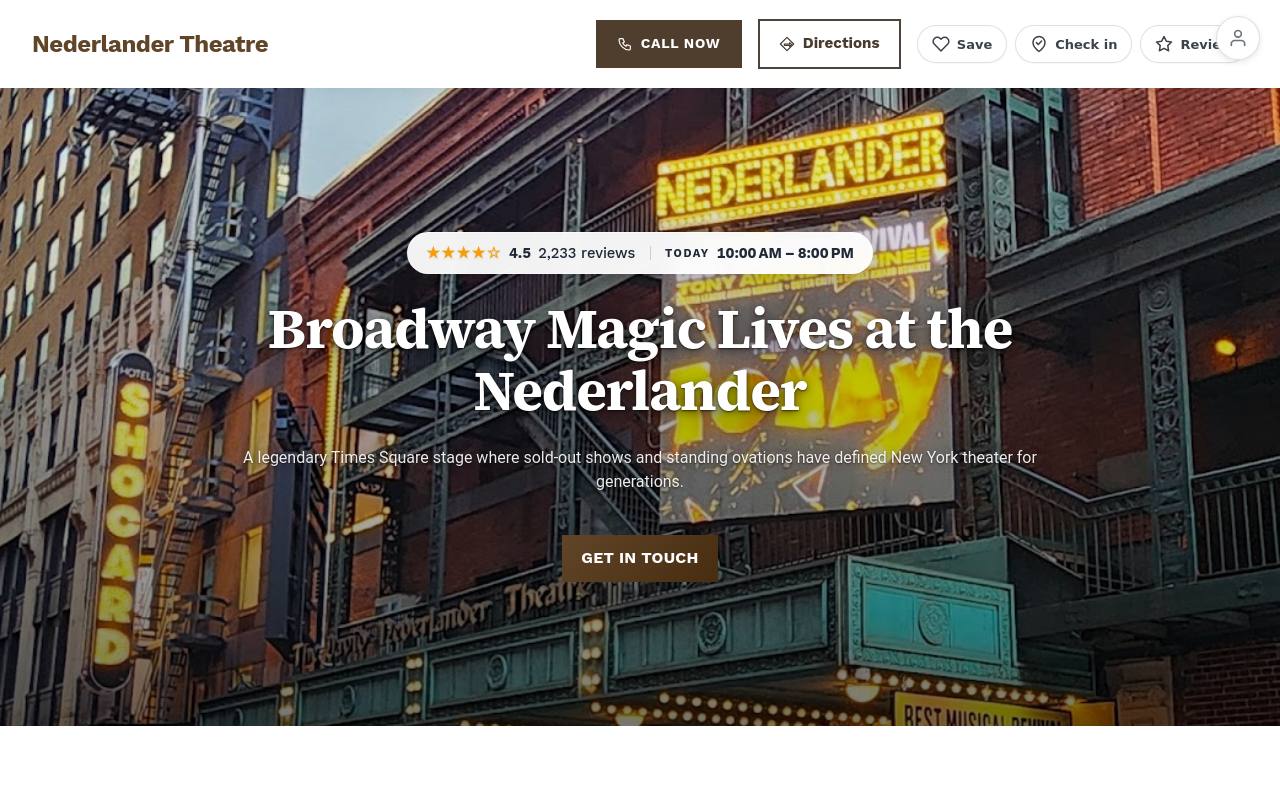 Preview of your live website