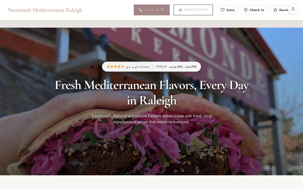Preview of your live website