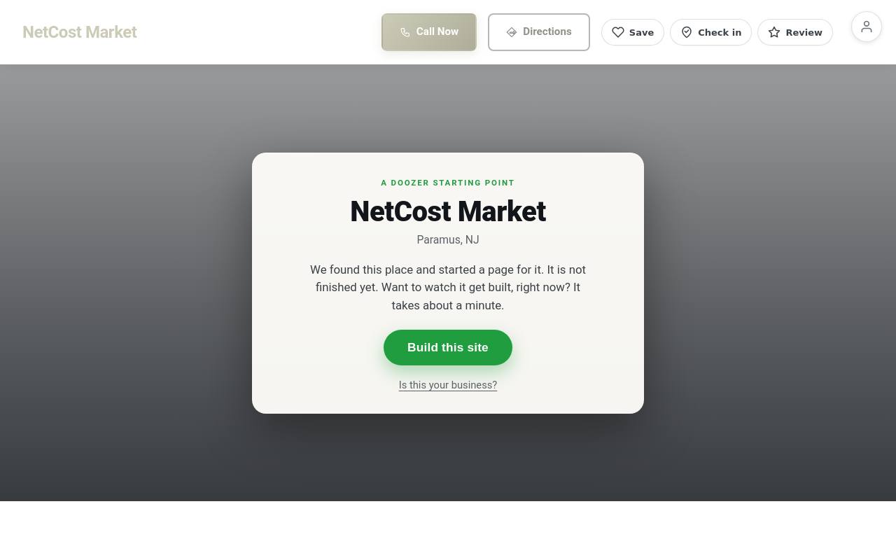 Preview of your live website