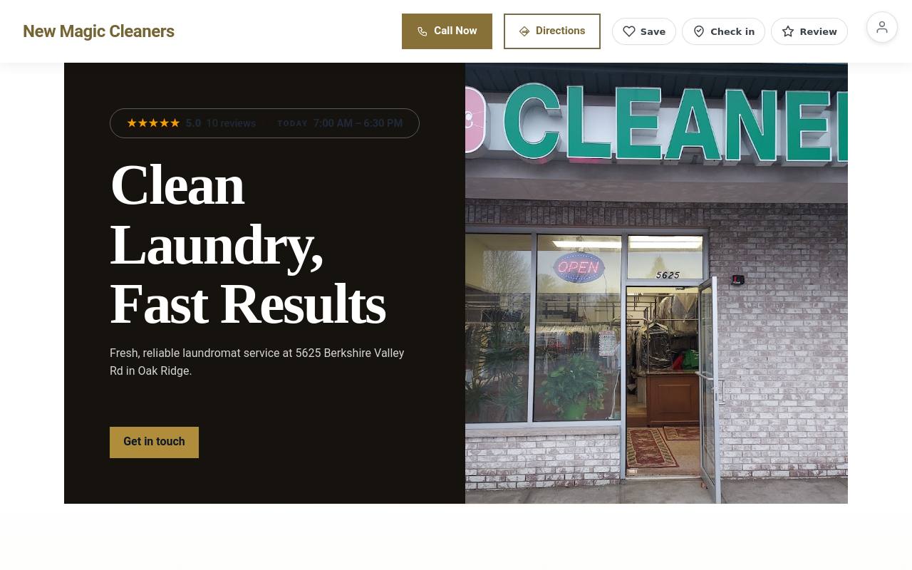 Preview of your live website