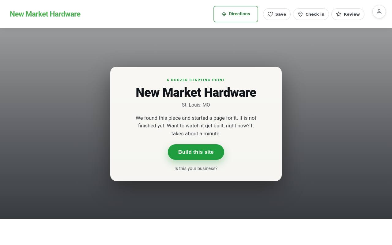 Preview of your live website