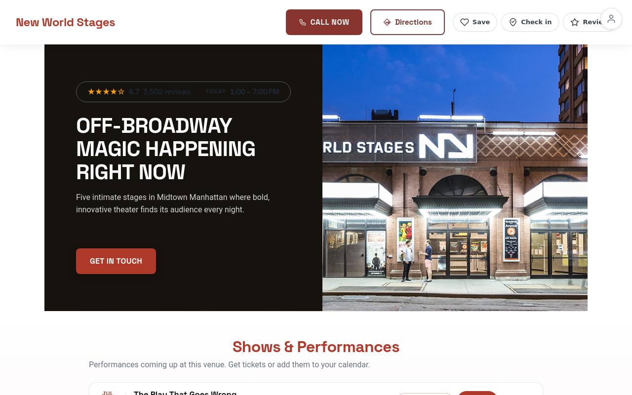 Preview of your live website