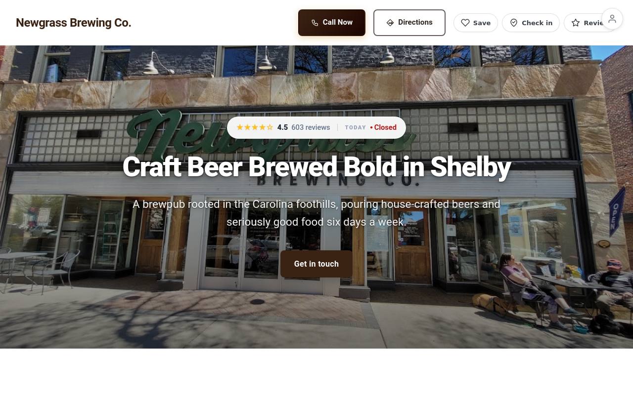 Preview of your live website