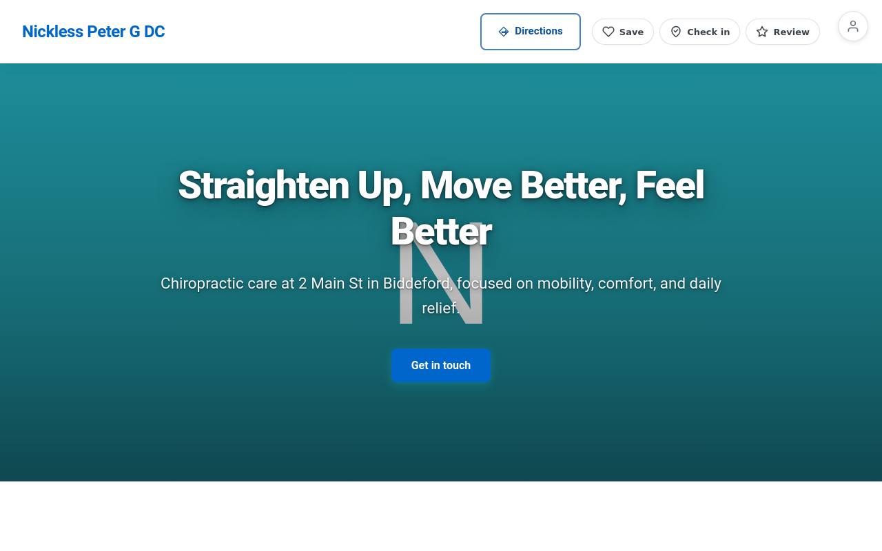 Preview of your live website