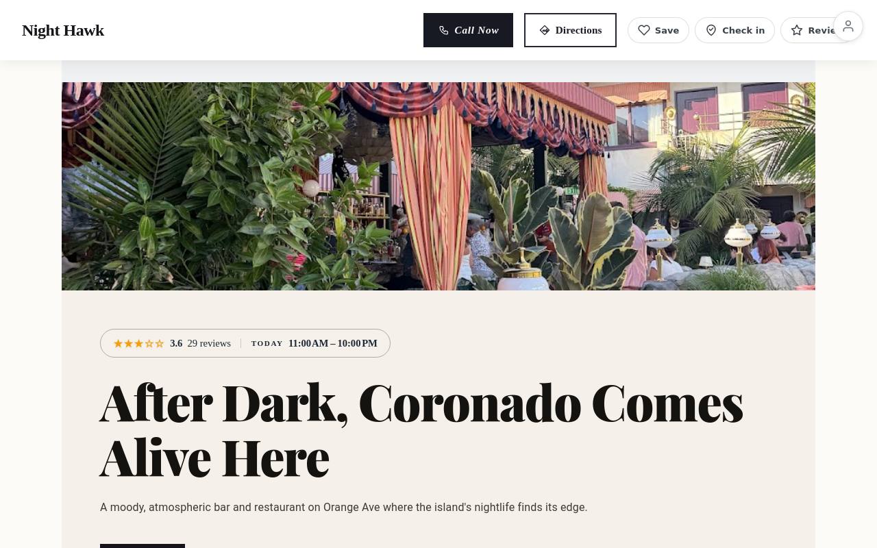 Preview of your live website