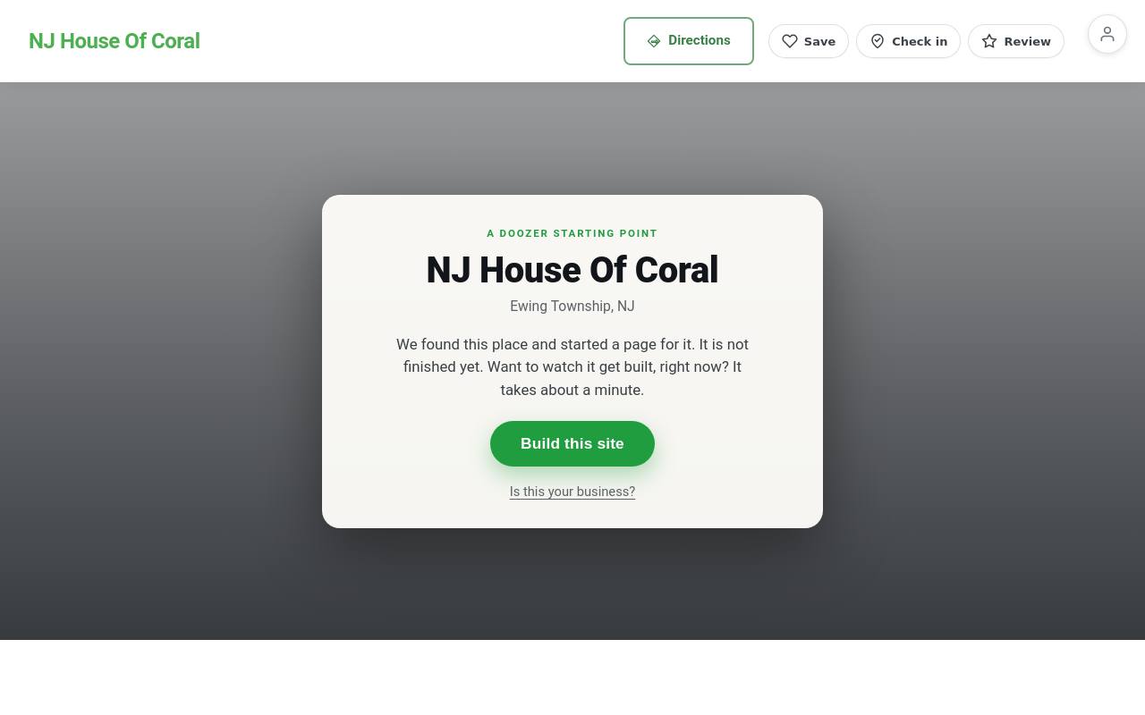 Preview of your live website
