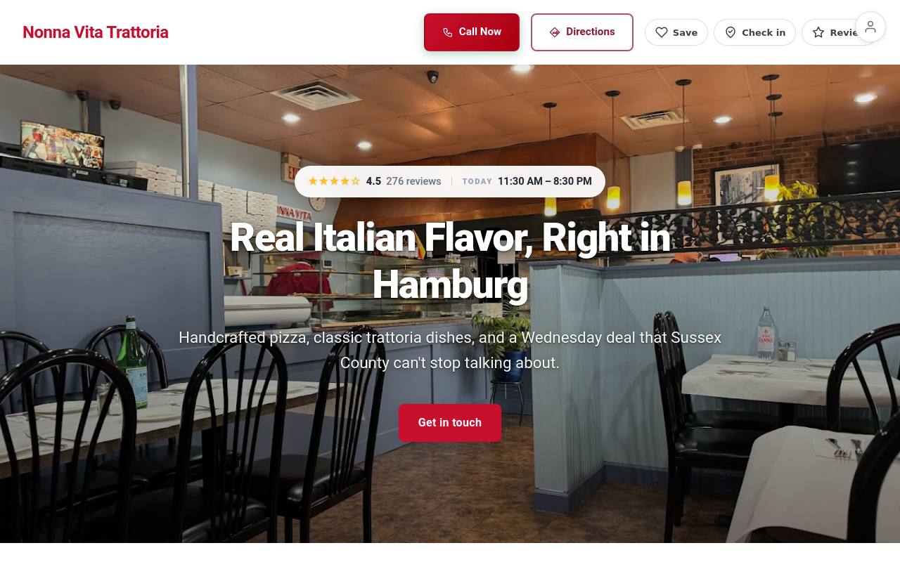 Preview of your live website