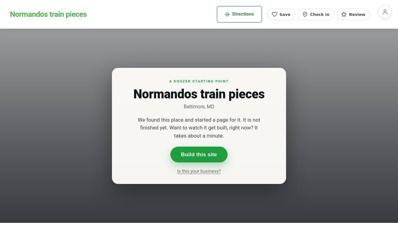 Preview of your live website