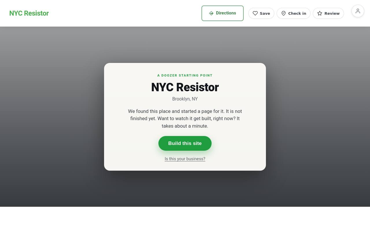 Preview of your live website