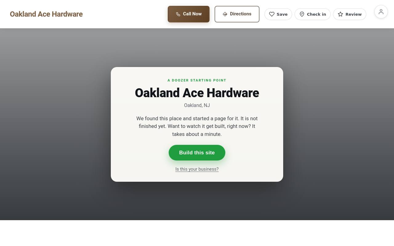 Preview of your live website
