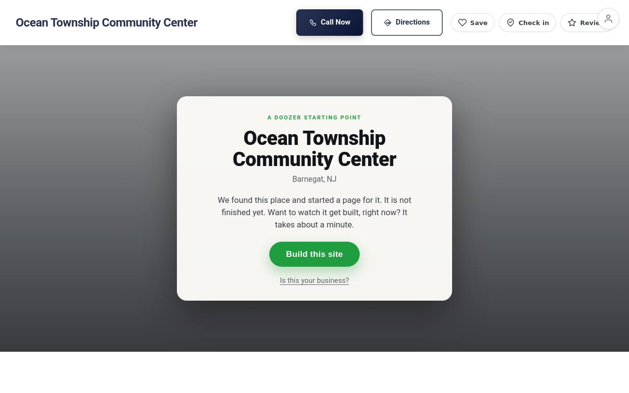 Preview of your live website