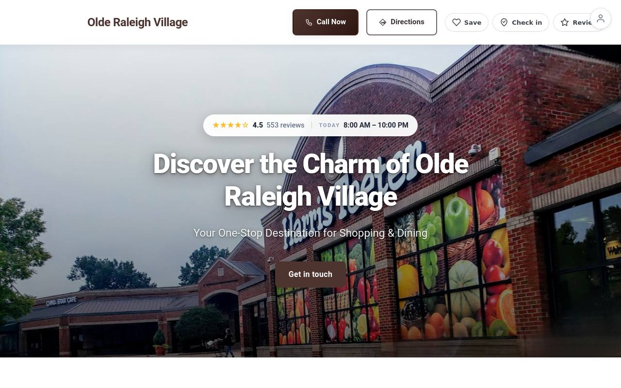 Preview of your live website