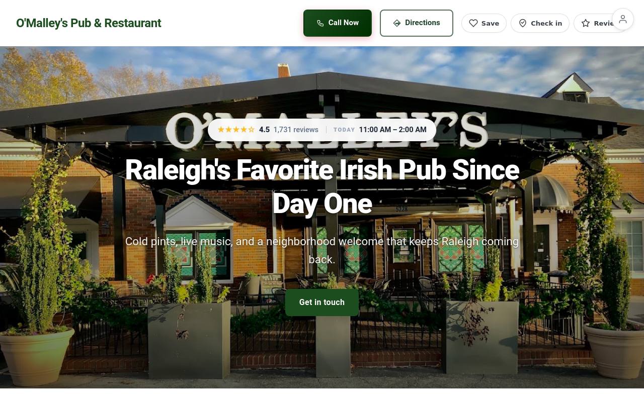 Preview of your live website