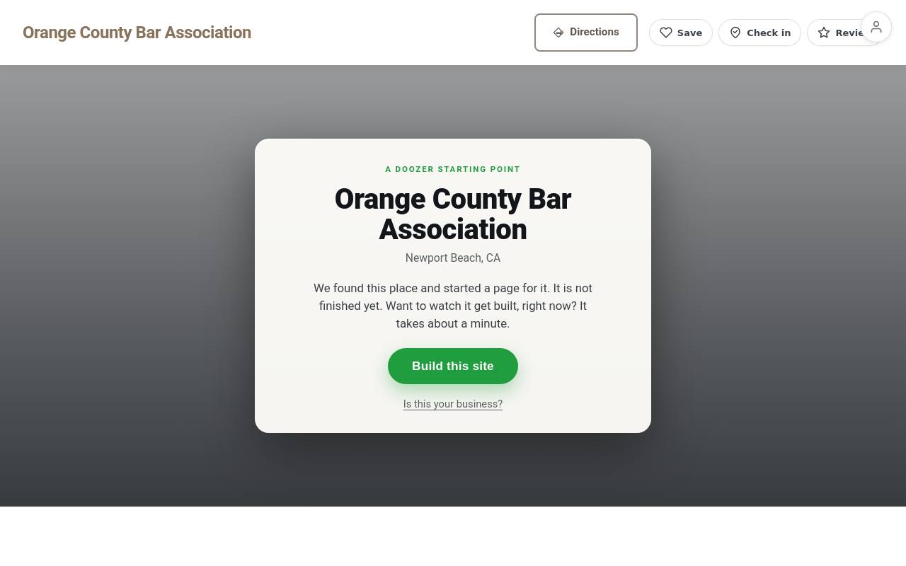 Preview of your live website