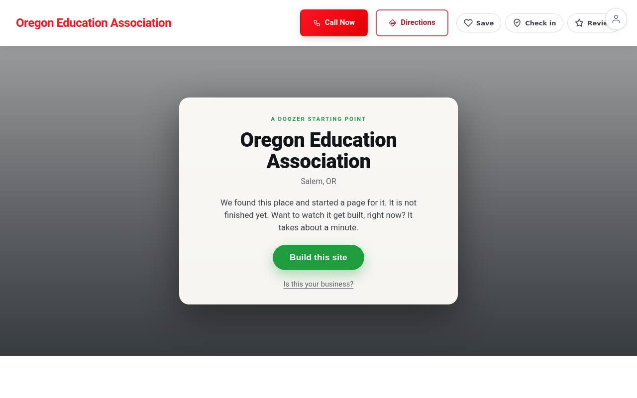 Preview of your live website