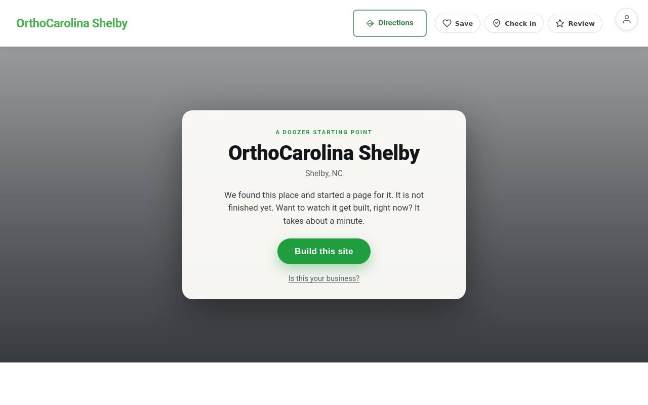 Preview of your live website