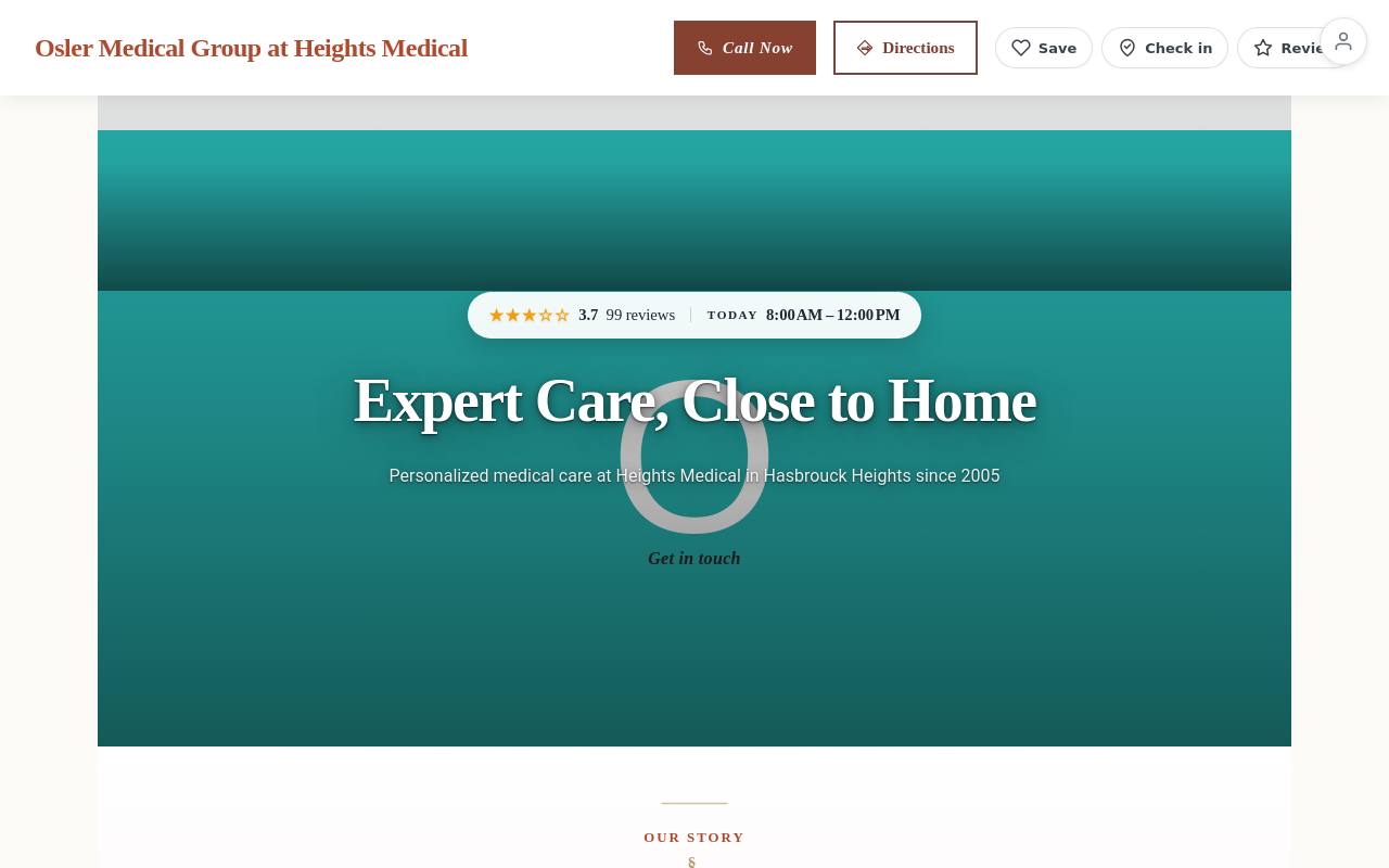 Preview of your live website