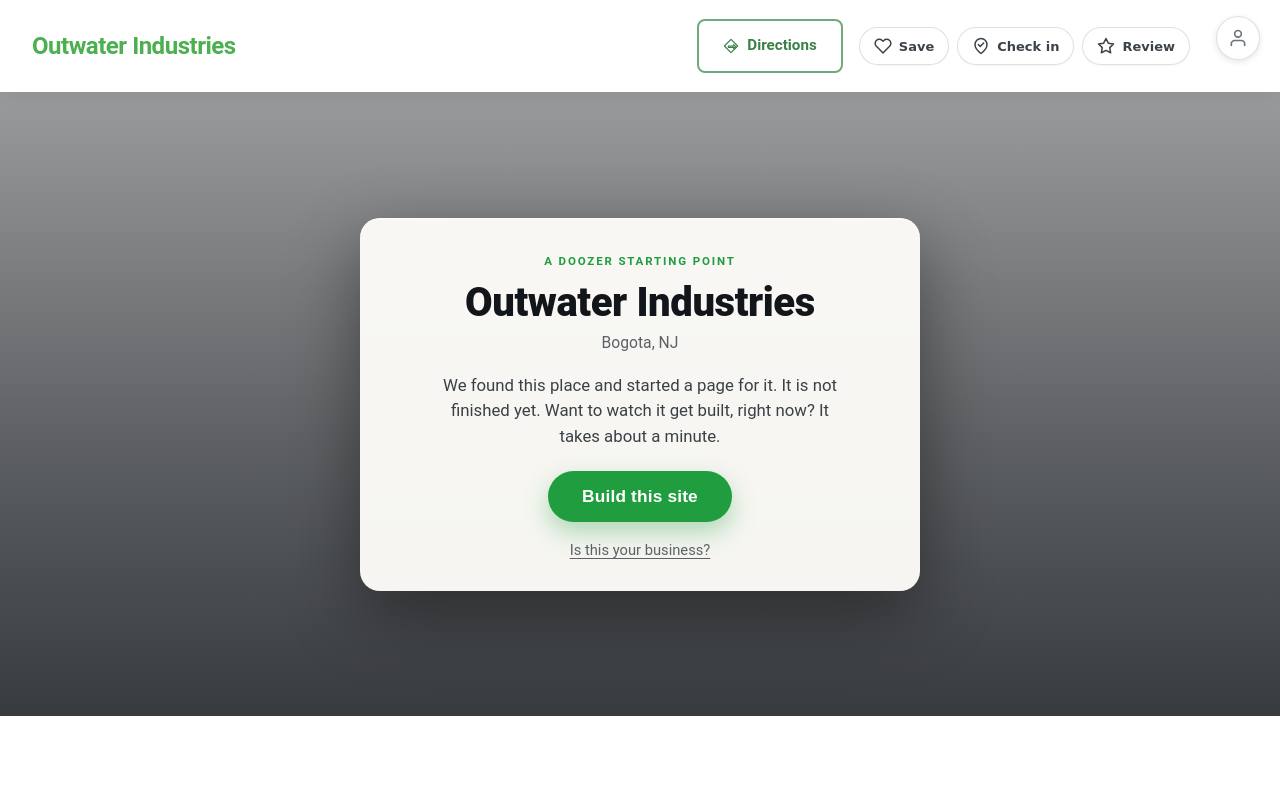 Preview of your live website