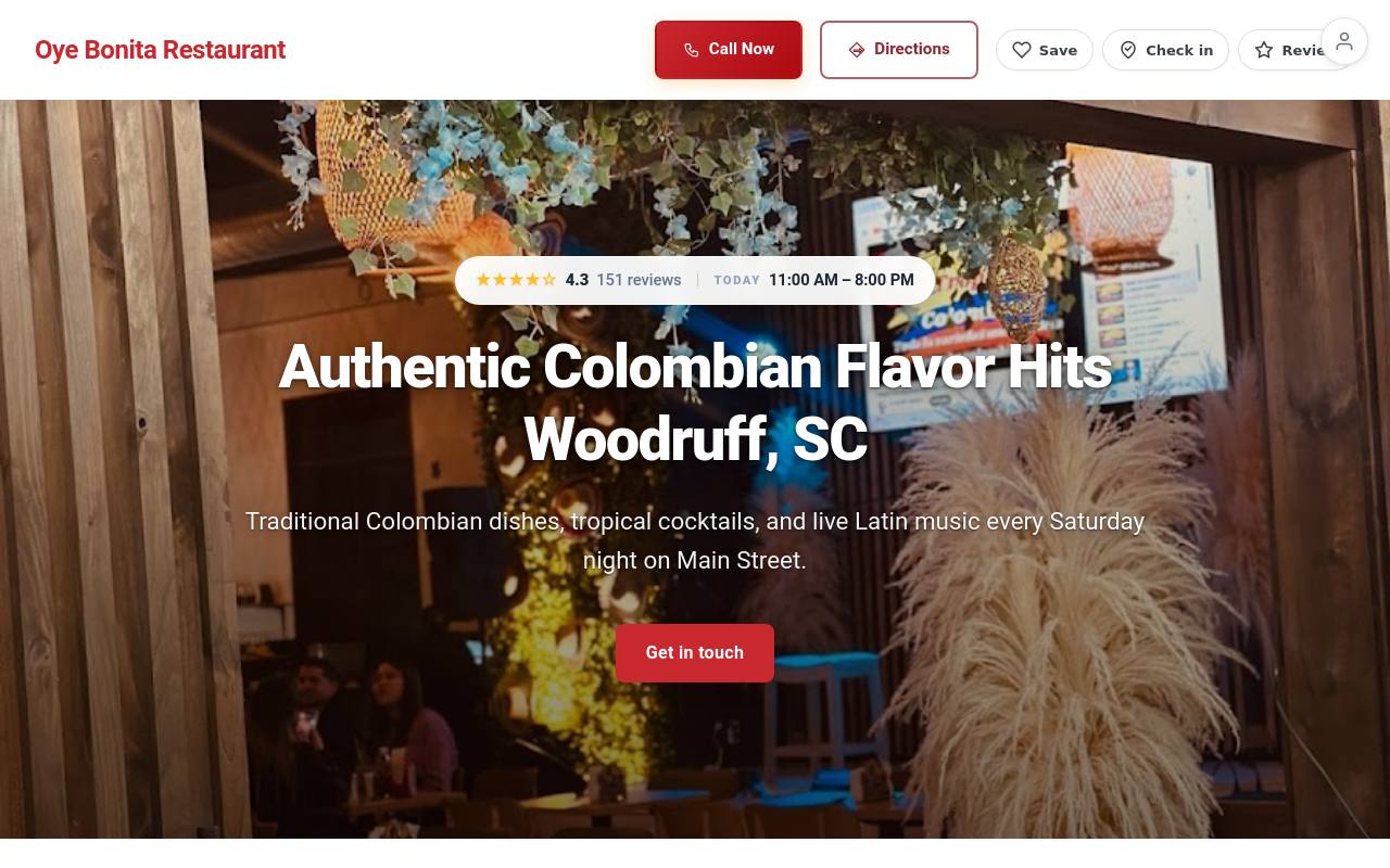 Preview of your live website