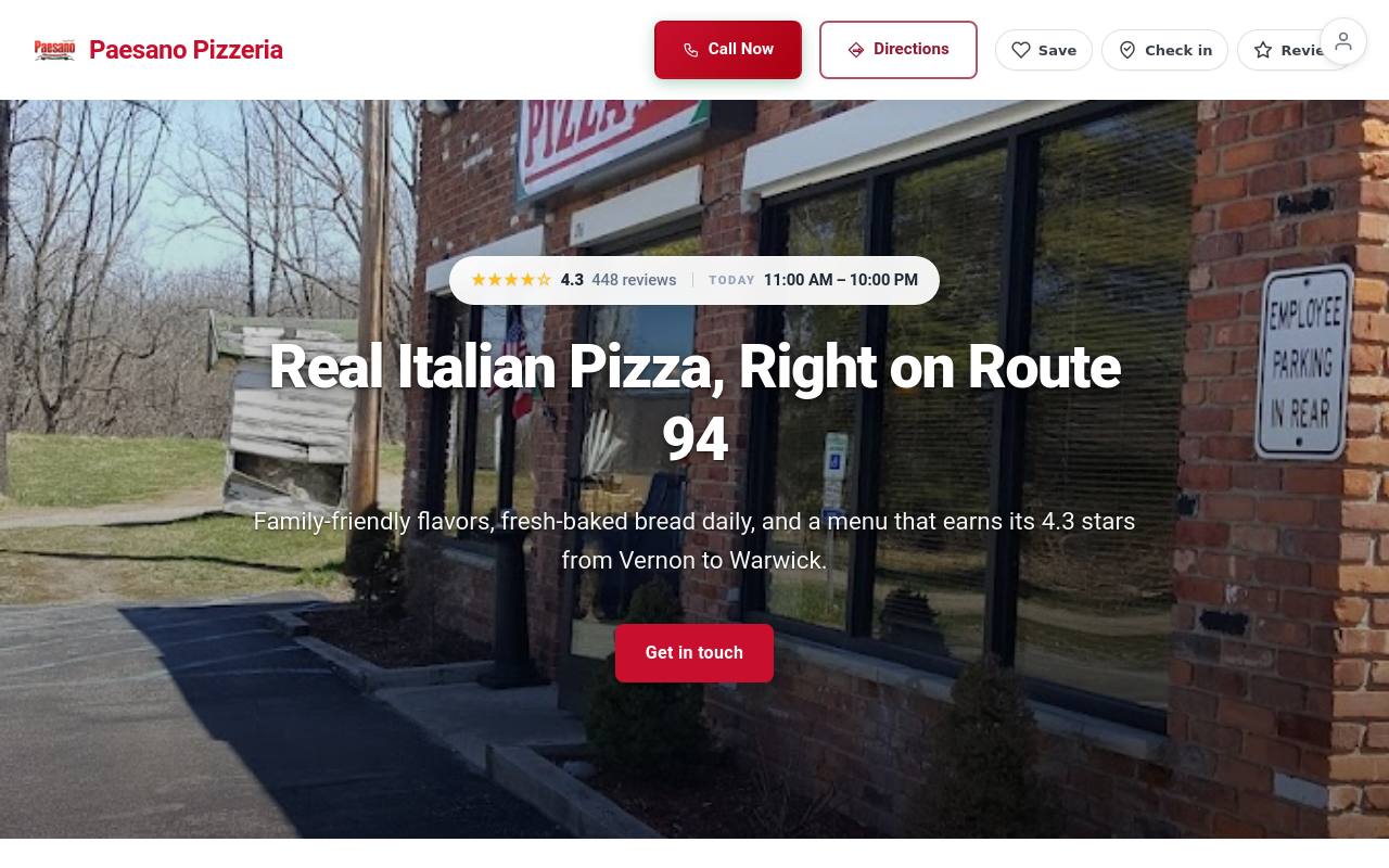 Preview of your live website