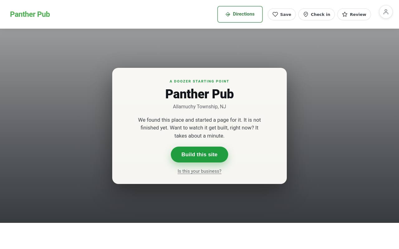 Preview of your live website