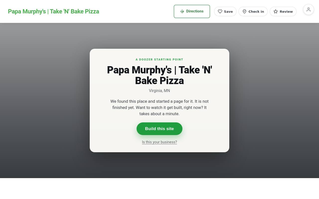 Preview of your live website