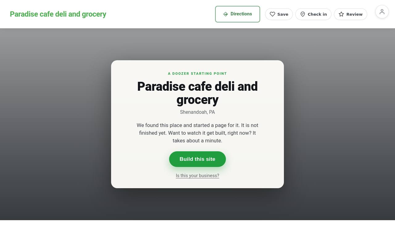 Preview of your live website
