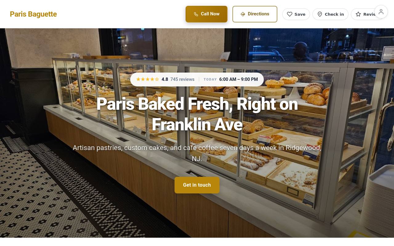 Preview of your live website