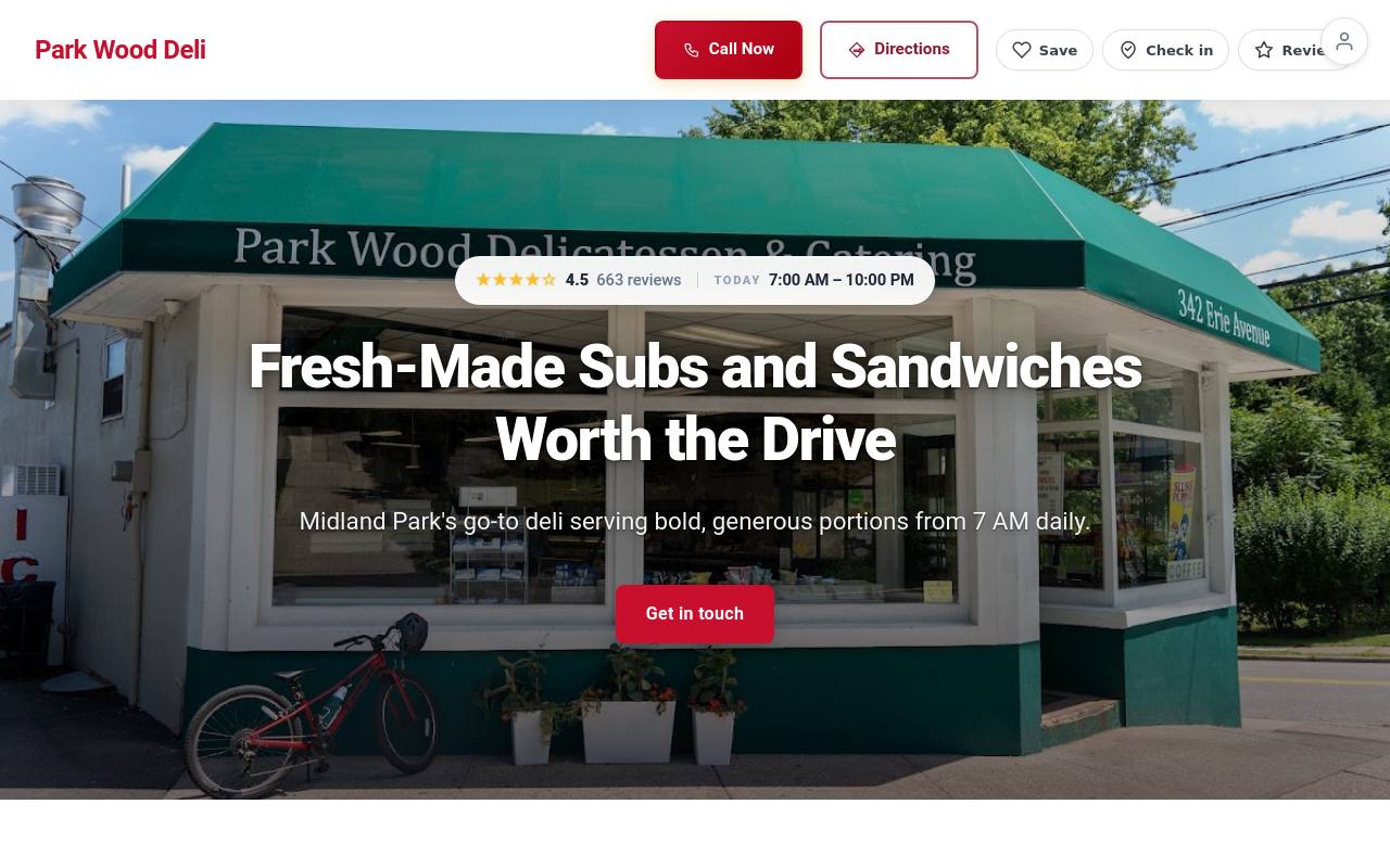 Preview of your live website