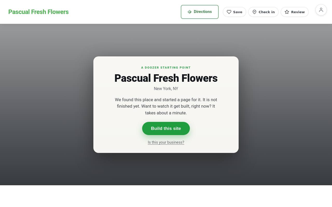 Preview of your live website