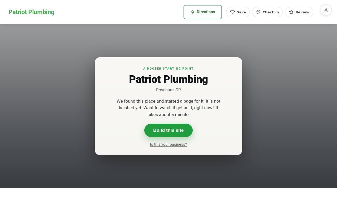 Preview of your live website