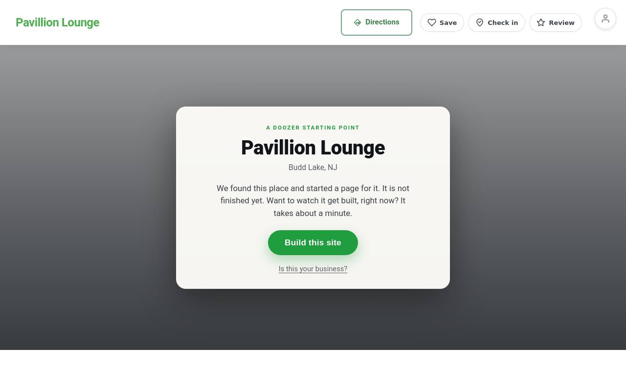 Preview of your live website