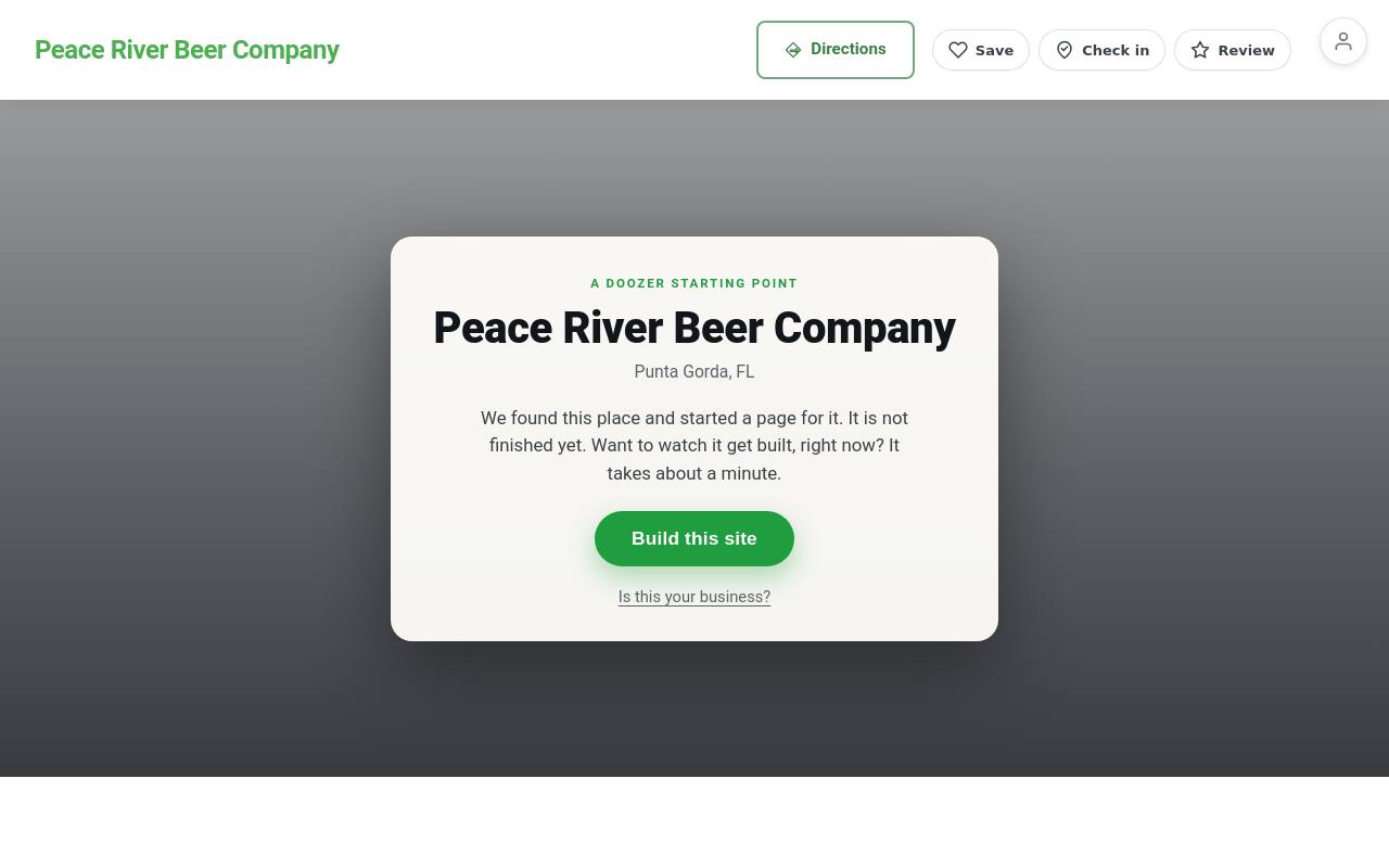 Preview of your live website