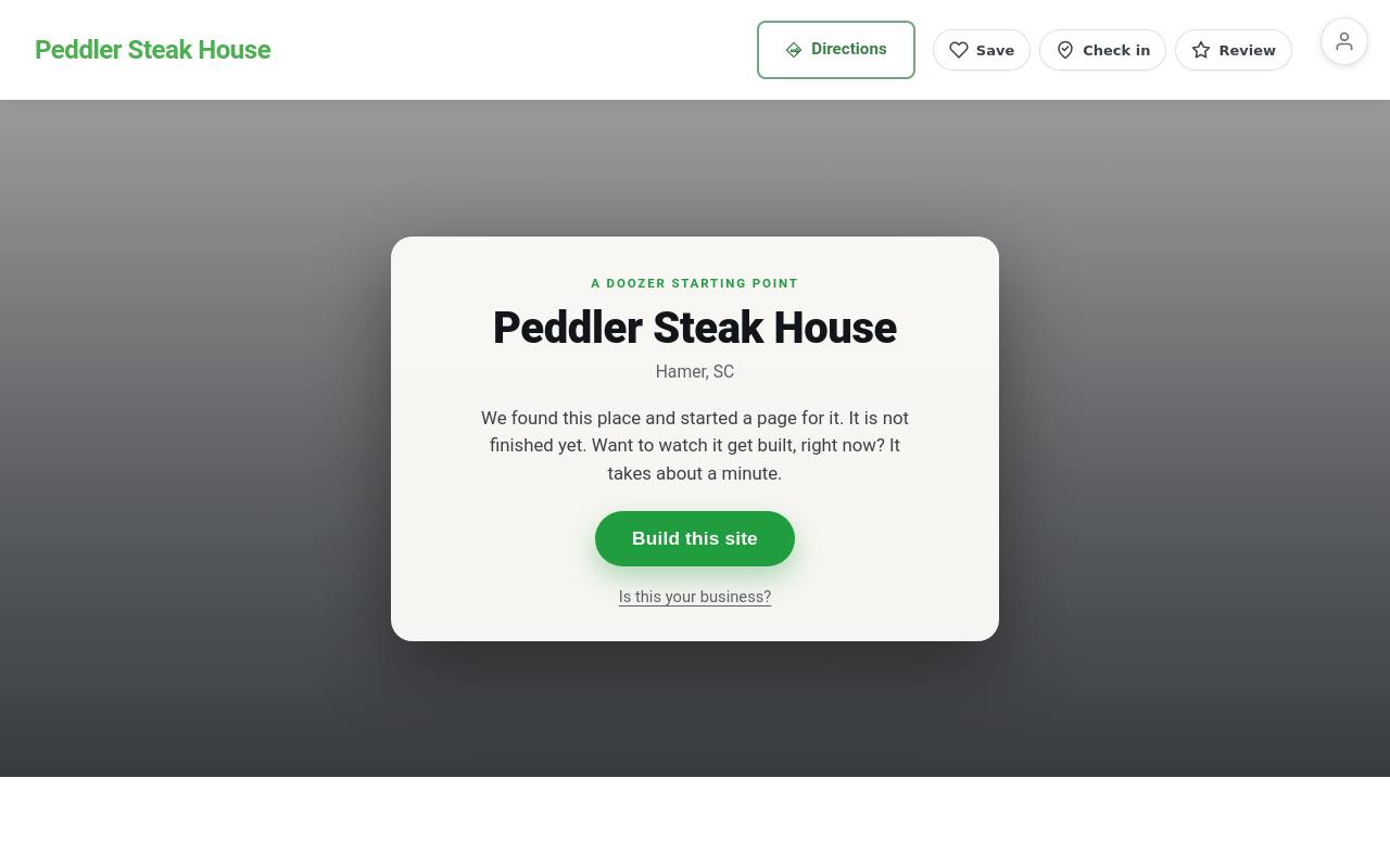 Preview of your live website