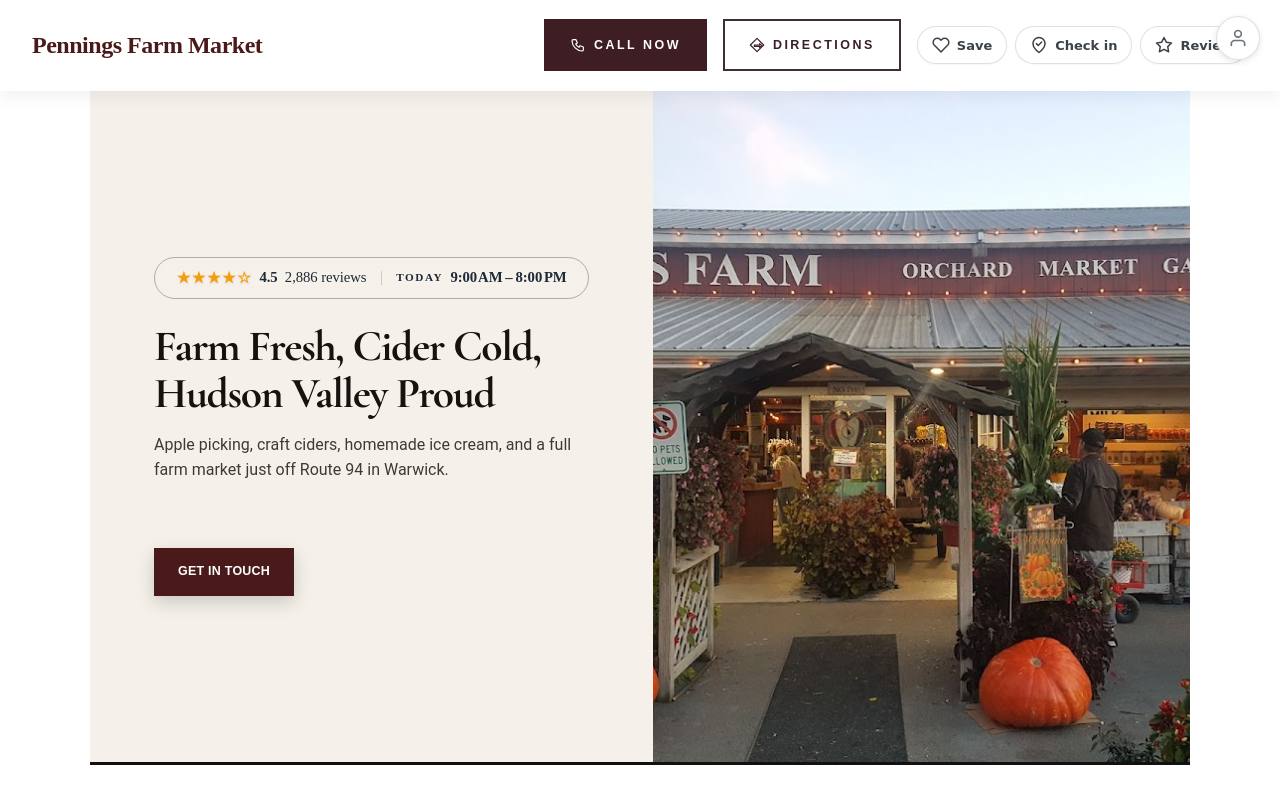 Preview of your live website