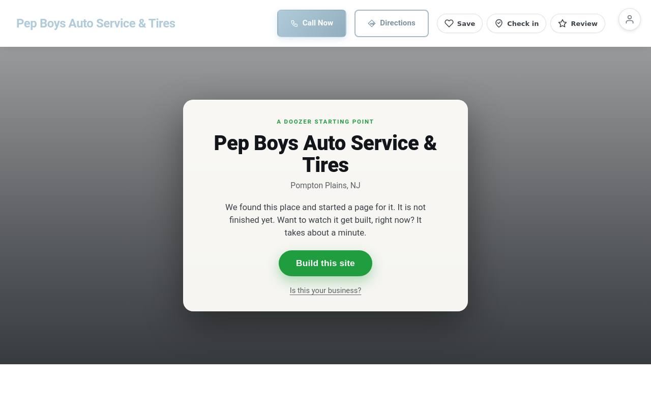 Preview of your live website