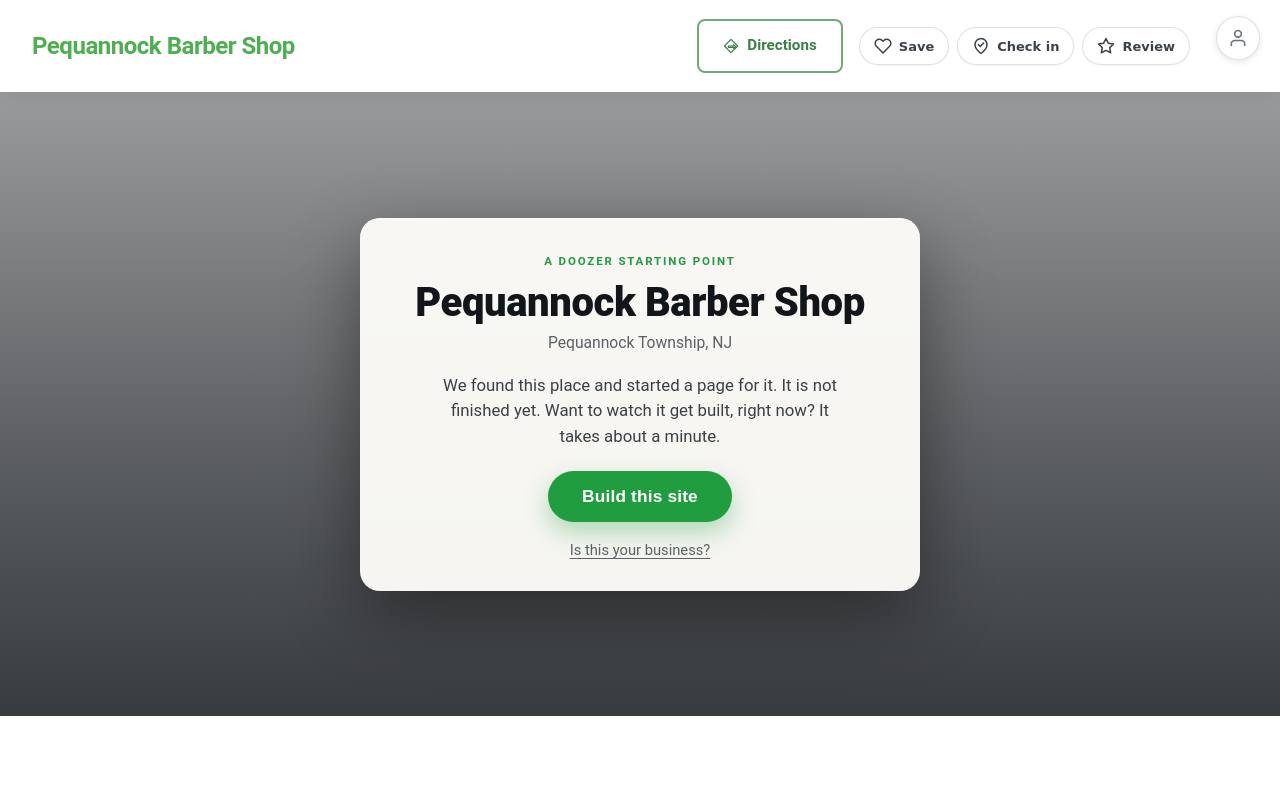 Preview of your live website