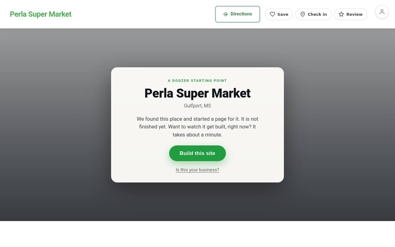 Preview of your live website