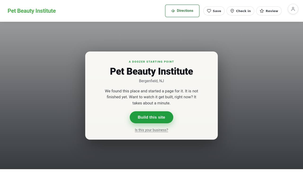 Preview of your live website