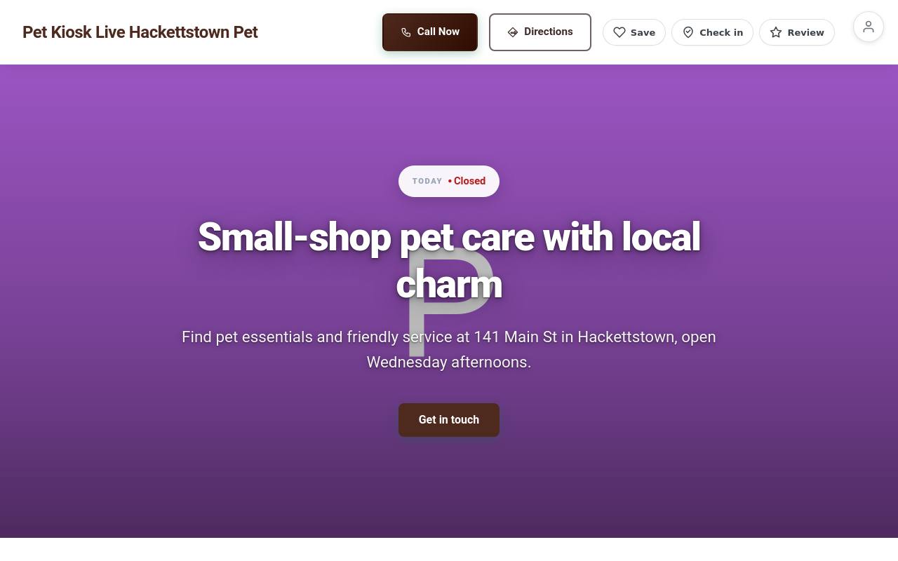 Preview of your live website