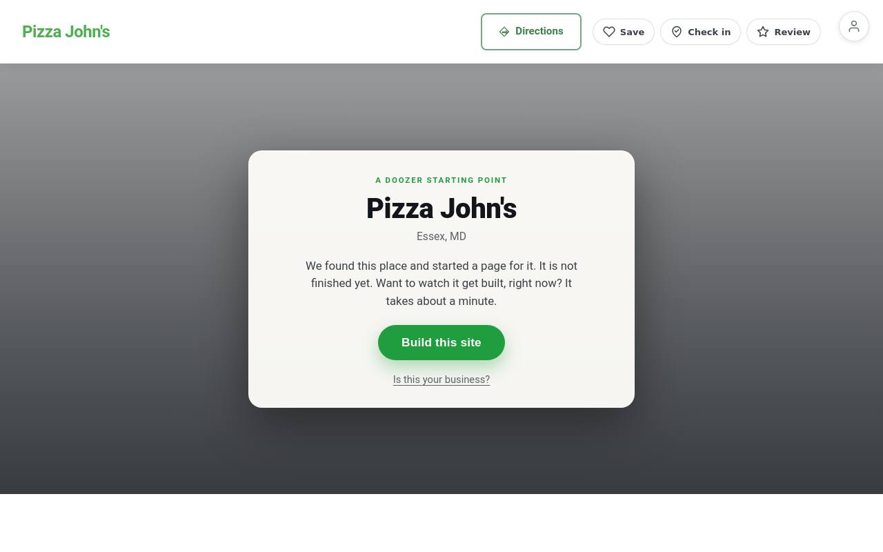 Preview of your live website