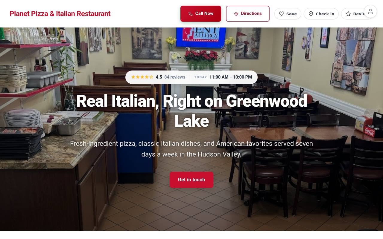 Preview of your live website
