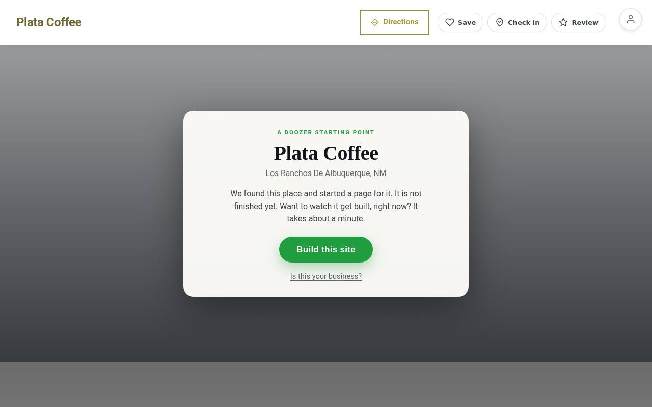 Preview of your live website