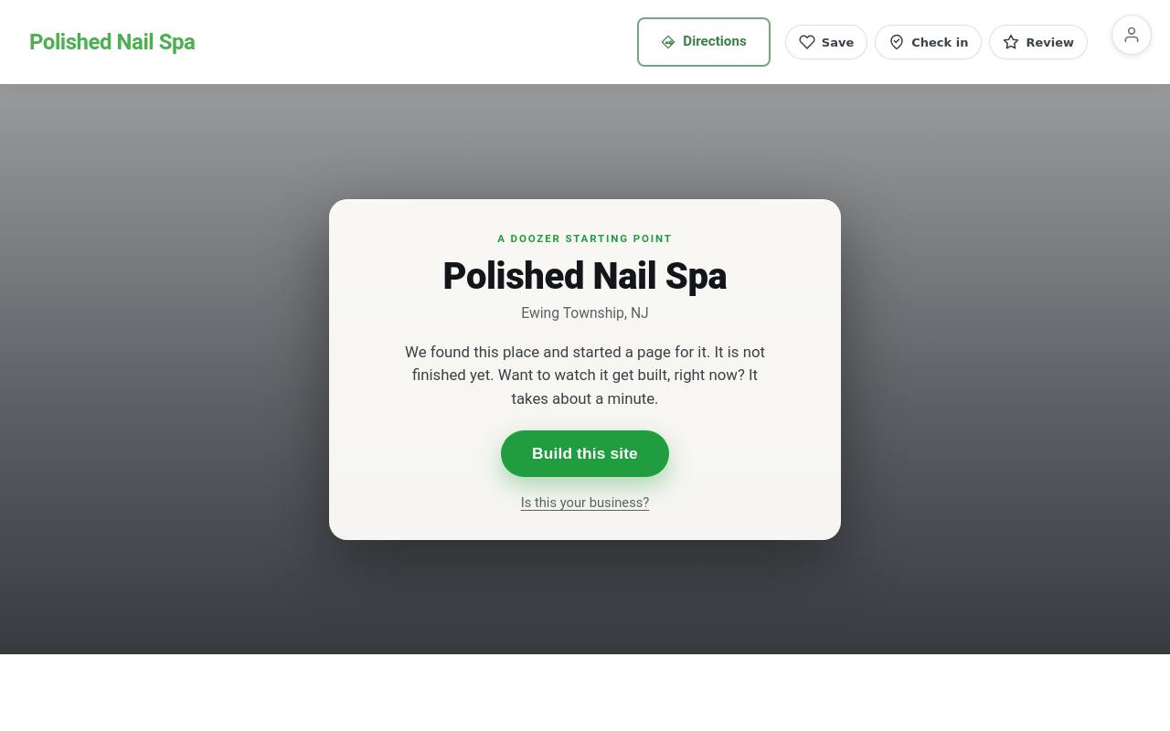 Preview of your live website