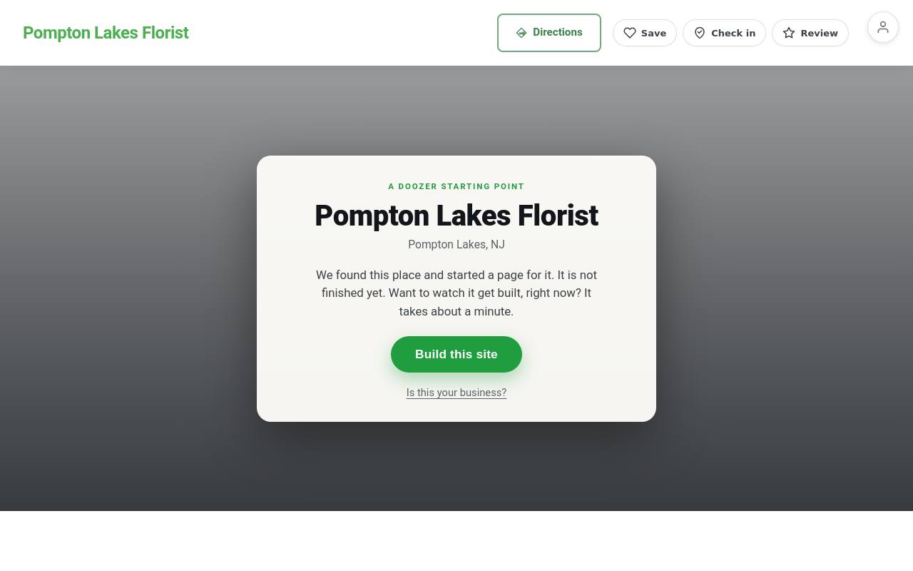 Preview of your live website
