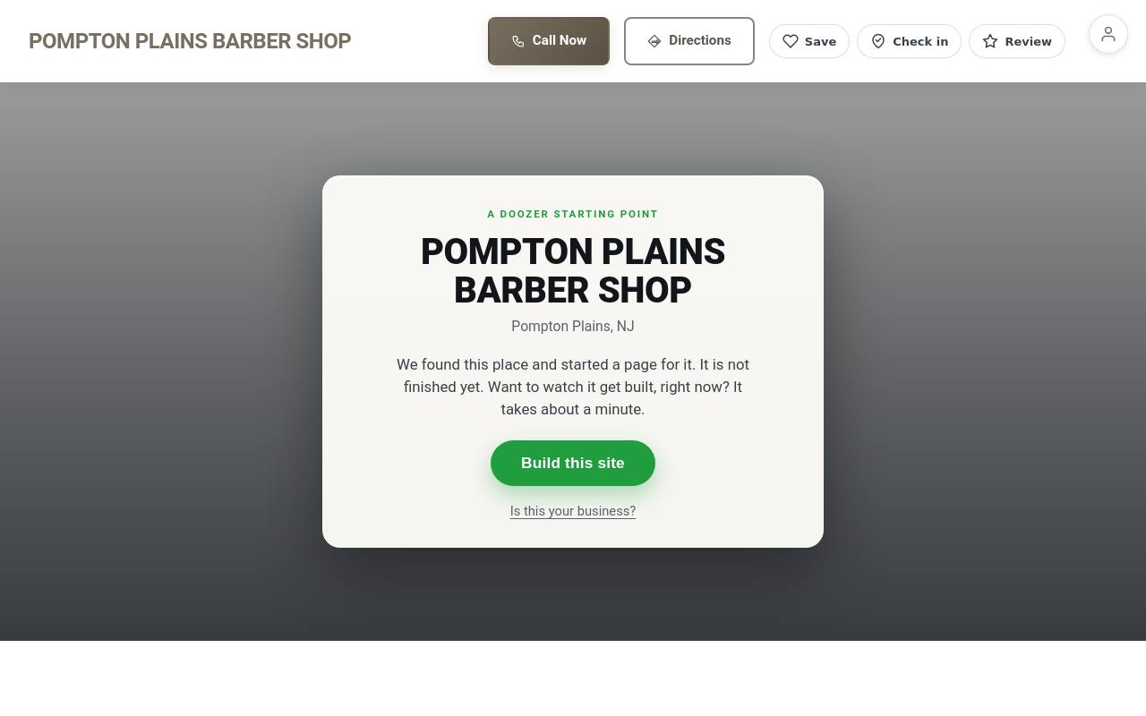 Preview of your live website